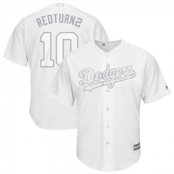 Dodgers 10 Justin Turner RedTurn2 White 2019 Players Weekend Player Jersey