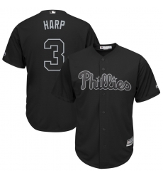 Phillies 3 Bryce Harper Harp Black 2019 Players Weekend Player Jersey