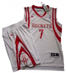 Houston Rockets 7# Jeremy Lin White Revolution 30 Swingman NBA Jersey & Shorts Suit