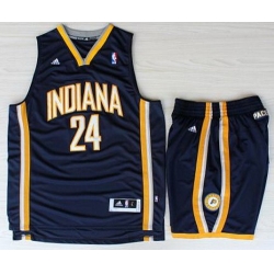 Indiana Pacers 24 Paul George Blue Revolution 30 Swingman NBA Jerseys Shorts Suits