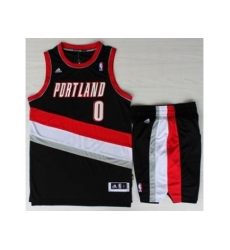 Portland Trail Blazers 0 Damian Lillard Black Revolution 30 Swingman NBA Jersey Short Suits