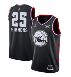 76ers 25 Ben Simmons Black Youth Basketball Jordan Swingman 2019 AllStar Game Jersey