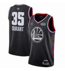 Warriors #35 Kevin Durant Black Basketball Jordan Swingman 2019 All Star Game Jersey