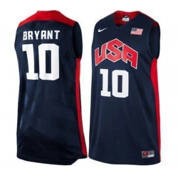 Team USA Kobe Bryant 10 Navy Blue Jersey