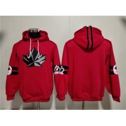 Men Team Canada Red Ageless Must Have Lace Up Pullover Hoodie