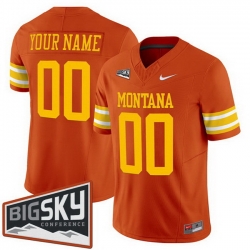 Men Montana Grizzlies Active Player Custom Orange 1995 F U S E  Throwback Vapor Limited Stitched Football Jersey