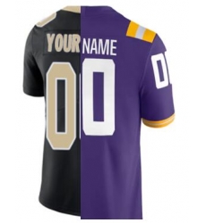 Tigers Saints Split jersey Customized Purple Black