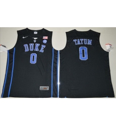 Blue Devils #0 Jayson Tatum Black Basketball Elite Stitched NCAA Jersey