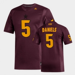 Men Arizona State Sun Devils Jayden Daniels Replica Maroon Football Jersey