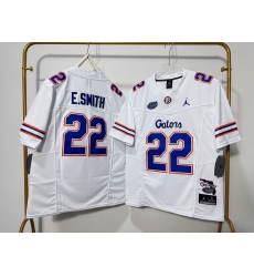 Men Florida Gators 22 Emmitt Smith White F U S E Stitched Jersey
