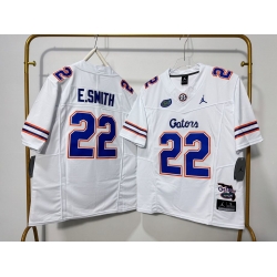 Men Florida Gators 22 Emmitt Smith White F U S E Stitched Jersey