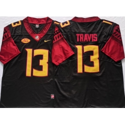 Florida State Seminoles Black #13 Jordan Travis Stitched NCAA Jersey