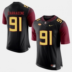 Florida State Seminoles Tank Carradine College Football Black Jersey