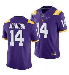 Lsu Tigers Max Johnson Purple College Football Men Jersey