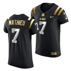 Lsu Tigers Tyrann Mathieu Golden Edition Elite Nfl Black Jersey