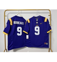 Men LSU Tigers 9 Joe Burrow Purple F U S E Stitched Jersey Men LSU Tigers 9 Joe Burrow Purple F U S E Stitched Jersey
