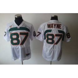 Hurricanes #87 Reggie Wayn White Embroidered NCAA Jerseys