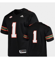 Men Miami Hurricanes Black College Football Premier Jersey