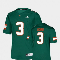 Men Miami Hurricanes Frank Gore 3 Green Nflpa Alumni Chase Replica Jersey