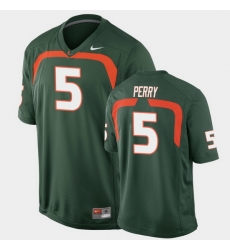 Men Miami Hurricanes N'Kosi Perry Game Green College Football Jersey