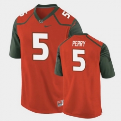 Men Miami Hurricanes N'Kosi Perry Replica Orange College Football Jersey