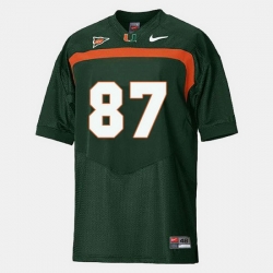 Men Miami Hurricanes Reggie Wayne College Football Green Jersey