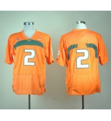 Miami Hurricanes #2 Willis McGahee Orange Embroidered NCAA Jerseys