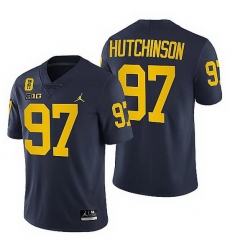 Michigan Wolverines Aidan Hutchinson Navy Tm 42 Patch Honor Tate Myre Jersey