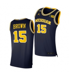 Michigan Wolverines Chaundee Brown 2021 Big Ten Regular Season Champions Blm Navy Jersey