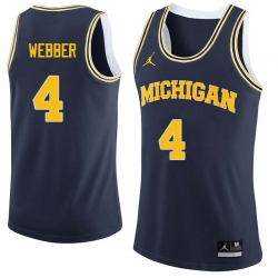 Michigan Wolverines Chris Webber Big Ten Regular Season Blue Jersey