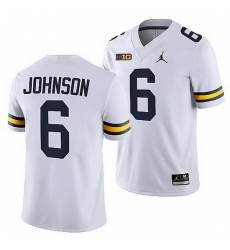 Michigan Wolverines Cornelius Johnson White College Football Men Jersey