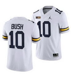 Michigan Wolverines Devin Bush White Nfl Alumni Men Jersey