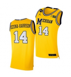 Michigan Wolverines Rico Ozuna Harrison Yellow Blm Social Justice Men Jersey