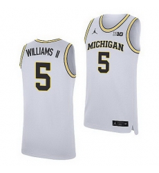 Michigan Wolverines Terrance Williams Ii White Replica College Basketball Jersey