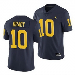 Michigan Wolverines Tom Brady Navy Limited Men'S Jersey_2