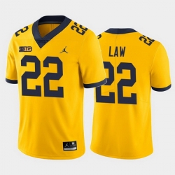 Michigan Wolverines Ty Law Yellow Alternate Men'S Jersey