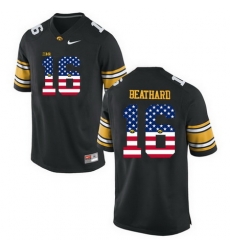 Iowa Hawkeyes 16 C J Beathard Black USA Flag College Football Limited Jersey