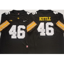 Iowa Hawkeyes White #46 KITTLE Black Stitched NCAA Jersey