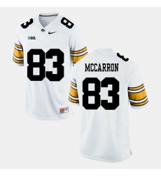 Men Riley Mccarron White Iowa Hawkeyes Alumni Football Game Jersey