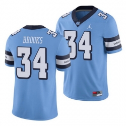 North Carolina Tar Heels British Brooks Carolina Blue College Football Men'S Jersey