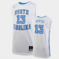 North Carolina Tar Heels Cameron Johnson White Replica Men'S Jersey