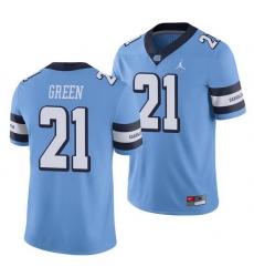 North Carolina Tar Heels Elijah Green Carolina Blue College Football Men'S Jersey