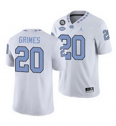 North Carolina Tar Heels Tony Grimes White Game Football Replica Jersey