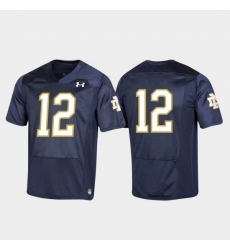 Men Notre Dame Fighting Irish 12 Navy Premier Football Jersey