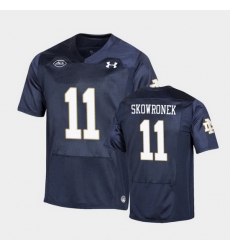 Men Notre Dame Fighting Irish Ben Skowronek Replica Navy College Football Playoff Jersey