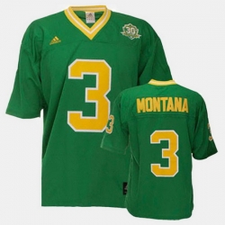 Men Notre Dame Fighting Irish Joe Montana College Football Green Jersey