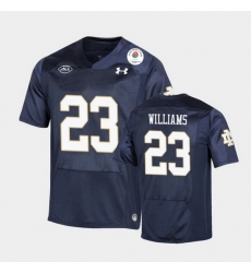 Men Notre Dame Fighting Irish Kyren Williams 2021 Rose Bowl Navy College Football Jersey