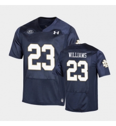 Men Notre Dame Fighting Irish Kyren Williams Replica Navy College Football Playoff Jersey