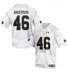 Men Under Armour 46 Limited White Josh Anderson Notre Dame Fighting Irish Alumni Football Jersey