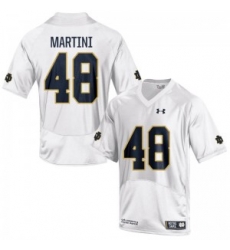 Men Under Armour 48 Replica White Greer Martini Notre Dame Fighting Irish Alumni Football Jersey